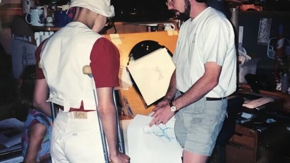 Wish alum Jen with dad