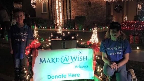 Make-A-Wish night light display