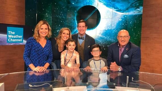 Wish kid Kaylee and Jim Cantore
