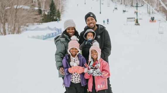 Iris and family in the snow