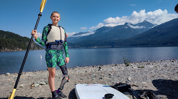 Adelle on paddleboard