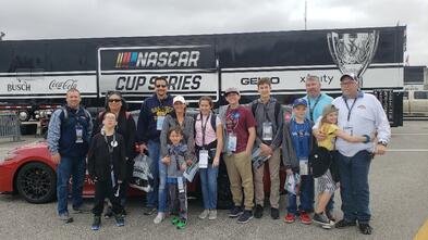 Wish kid Waylon at the Daytona 500