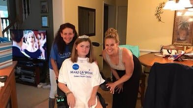 Wish kid Kaylan with her wish granters