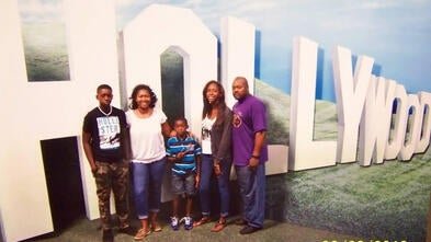 Wish kid Jakeina and her family at Hollywood Studios