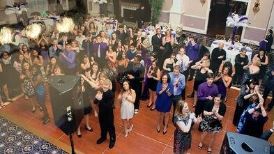 Wish kid Nicole with her party guests