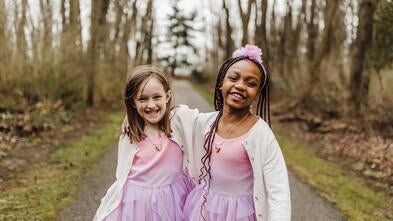 wish kid Lynetta with best friend Lila