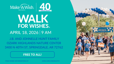 Walk for Wishes NWA FY26 Event Banner 